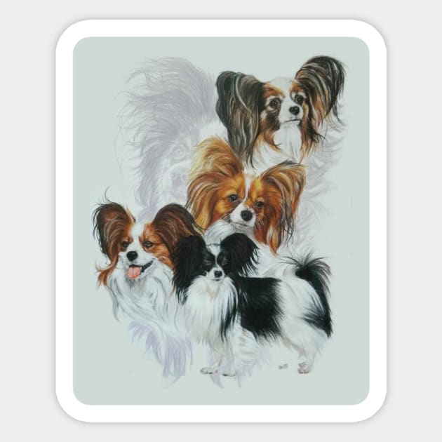 Papillon Melody Sticker by BarbBarcikKeith